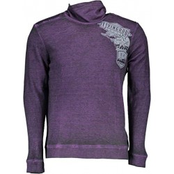 Guess men's sweater with elongated collar, dark purple color m74p43k6980