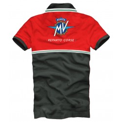 MV Agusta men's t-shirt POLO MV119M100RE red/grey