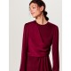 Mohito women's dress, burgundy color with ribbed