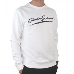 PLEIN SPORT men's sweatshirt FIPS20701 white