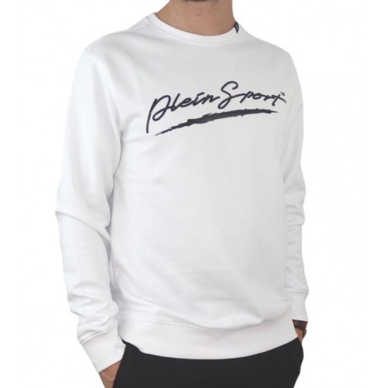 PLEIN SPORT men's sweatshirt FIPS20701 white